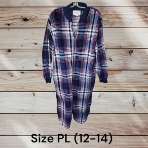Plaid Long Sleeve Robe